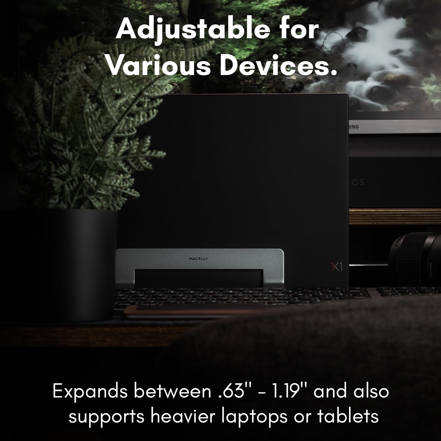 Підставка Вертикальна Macally для ноутбука Регульована Сірий, фото №5