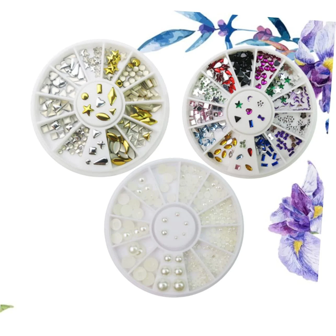 Кришталеві стрази декор для нігтів, блискучі кристали, фото №9