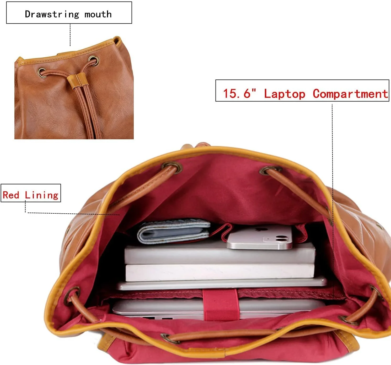 Рюкзак для ноутбука Baosha CN-0 PU Leather 15.6", фото №3 Рюкзак для ноутбука Baosha CN-0 PU Leather 15.6", фото №3