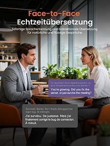 Навушники-перекладачі NE20, 3-в-1 для перекладу, 135 мов з додатком, 5 режимів synthetic.ua - Фото 1