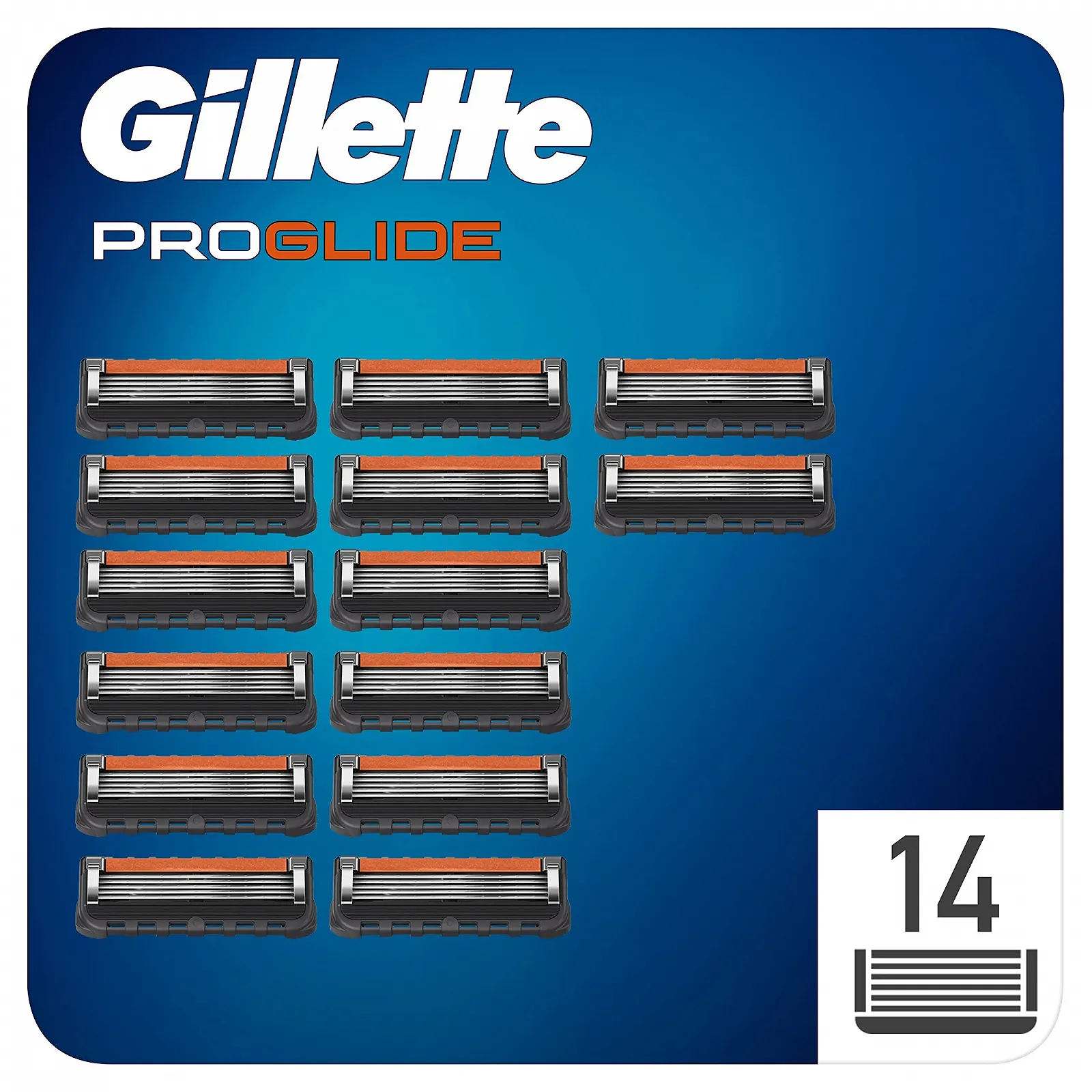 Сменные кассеты для бритвы Gillette Fusion ProGlide 14 шт, фото №1 Сменные кассеты для бритвы Gillette Fusion ProGlide 14 шт, фото №1