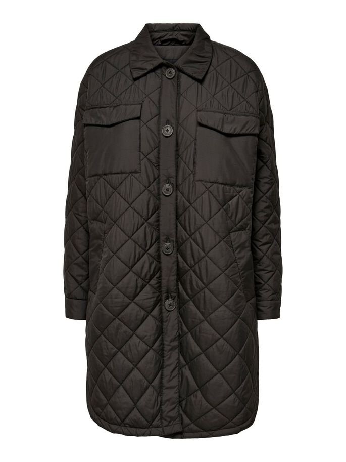Пальто ONLY ONLTANZIA LONG QUILTED SHACKET CC OTW 15228453 Черный M, фото №3