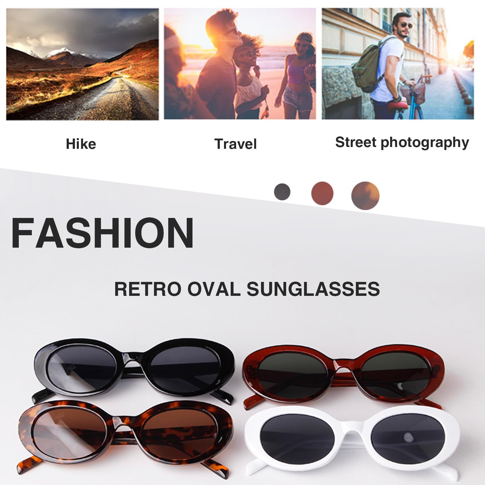 Вінтажні овальні сонцезахисні окуляри Laurinny для чоловіків і жінок, модні круглі, фото №6