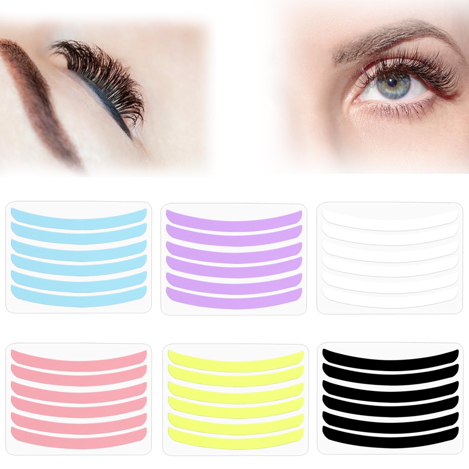 Набір із 36 штук Eyelash Lift Band Kit Силіконовий інструмент для підняття вій Підставки для підняття вій Багаторазовий компенсатор для підняття вій М'які палички для підняття вій (6 кольорів), фото №1
