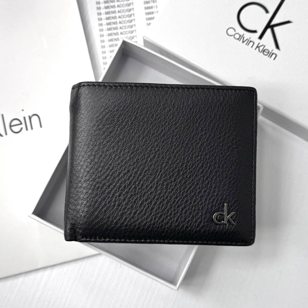 Чоловічий гаманець на магніті шкіряний брендовий Calvin Klein у подарунковій упаковці, фото №1