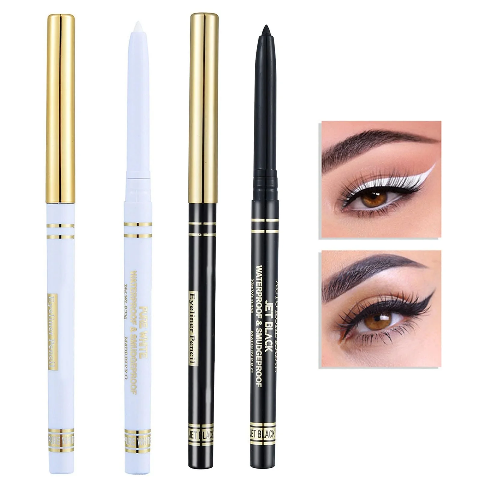 Гель-карандаш для подводки глаз Smooth Color Waterproof Non Smudge Durable Precision Tracing Eyeliner Gel Pen Sleeper Silkworm Pen Dof802, фото №5
