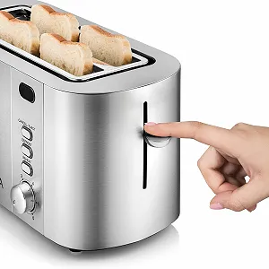 Тостер ZEEGMA TOSTEE CHEF 4 скибочки Нержавіюча сталь 1500 Вт Розморожування Підігрів Зупинка Відсік для крихт Світлодіодний таймер 6 рівнів ціна на synthetic.ua - Фото 1 Тостер ZEEGMA TOSTEE CHEF 4 скибочки Нержавіюча сталь 1500 Вт Розморожування Підігрів Зупинка Відсік для крихт Світлодіодний таймер 6 рівнів synthetic.ua - Фото 1