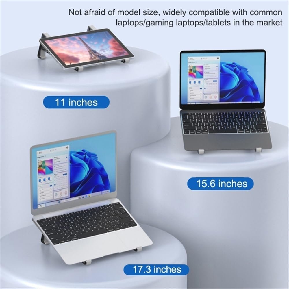 Подставка для ноутбука 2-в-1, портативная вертикальная подставка для столов до 17,3 дюймов, фото №5 Подставка для ноутбука 2-в-1, портативная вертикальная подставка для столов до 17,3 дюймов, фото №5