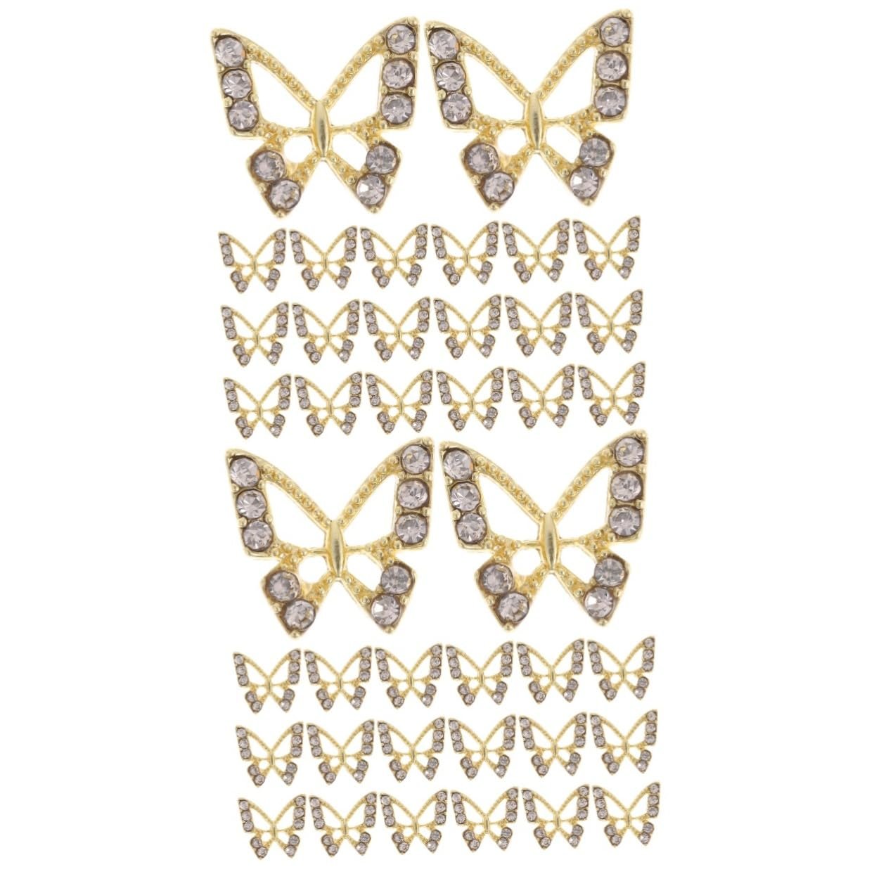 Украшения для ногтей Бабочки 40шт Стразы, фото №1