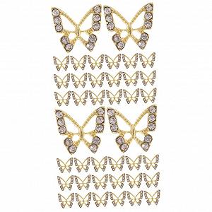 Украшения для ногтей Бабочки 40шт Стразы - Фото 1