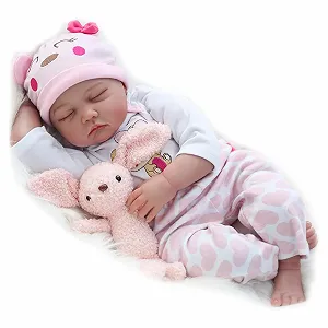 Лялька ZIYIUI Reborn Baby 22-дюймова 55 см Реалістична М'який Силікон Вінілі Спляча - Фото 1