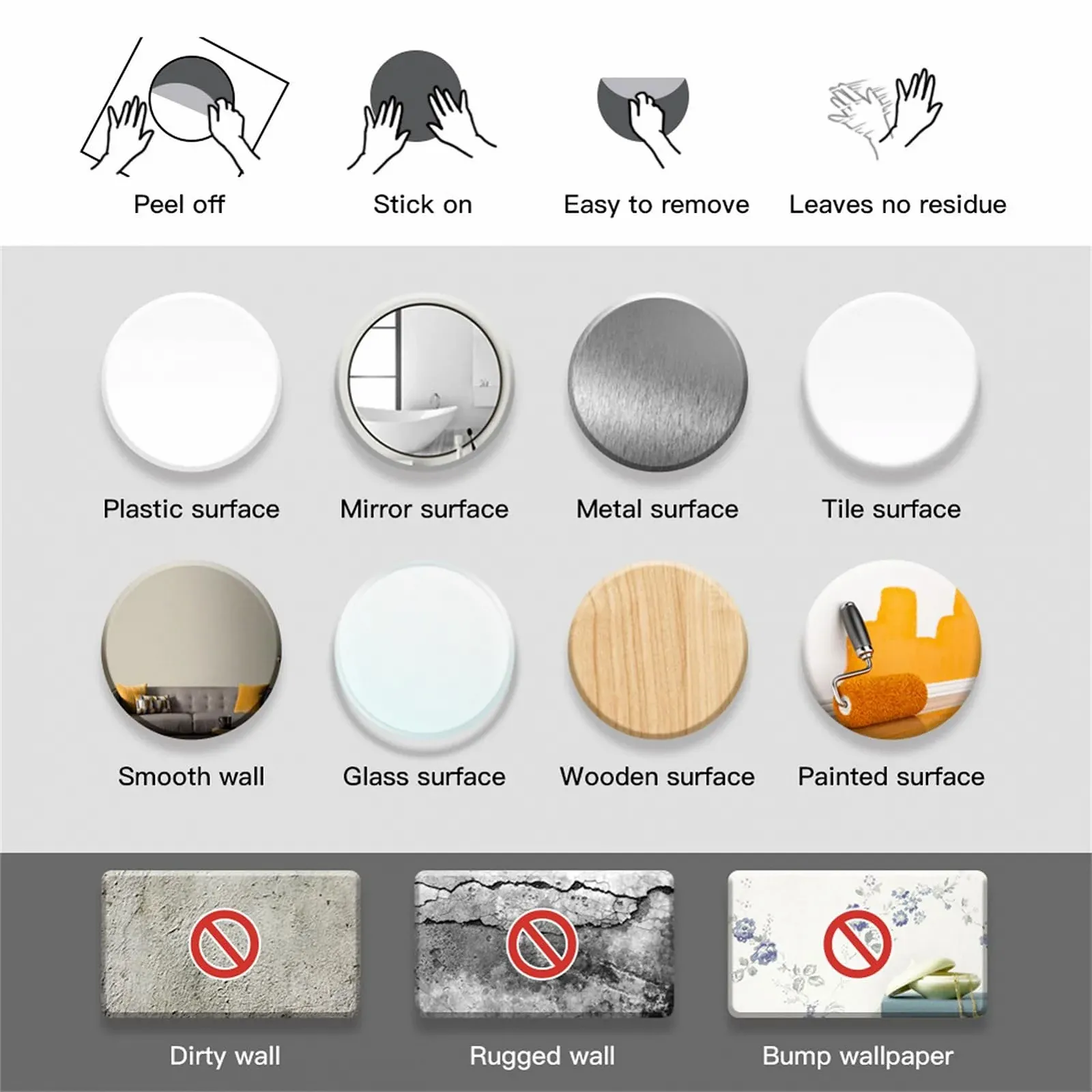 Наклейки на стіну Миша в нірці 3D Набір 12 штук ПВХ Кумедний декор для дому, фото №8