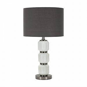 Настільна лампа Dmora Bunajska 33 x 33 x 57 см біла та сіра synthetic.ua - Фото 1