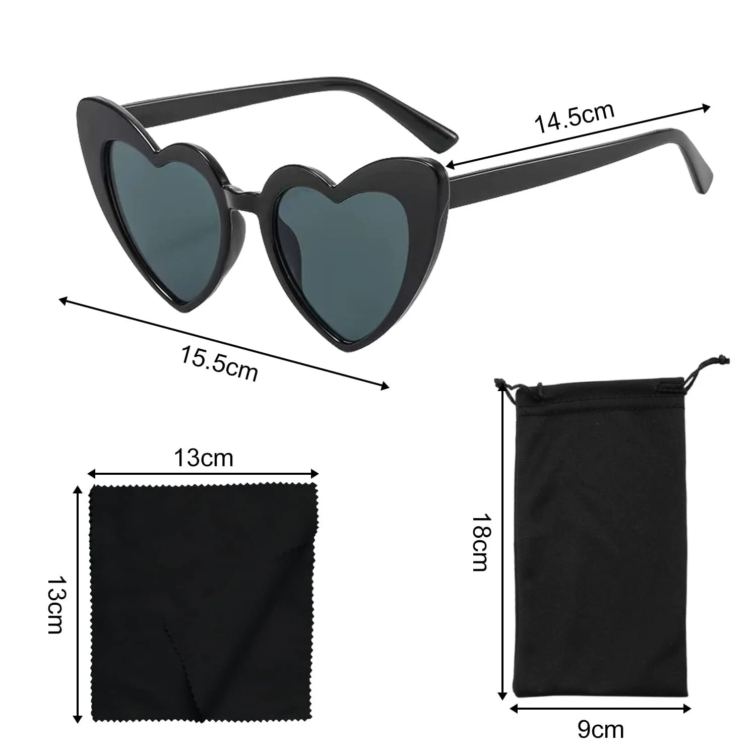 Солнцезащитные очки Сердце Ретро LSYYSL, 3 шт, фото №2 Солнцезащитные очки Сердце Ретро LSYYSL, 3 шт, фото №2