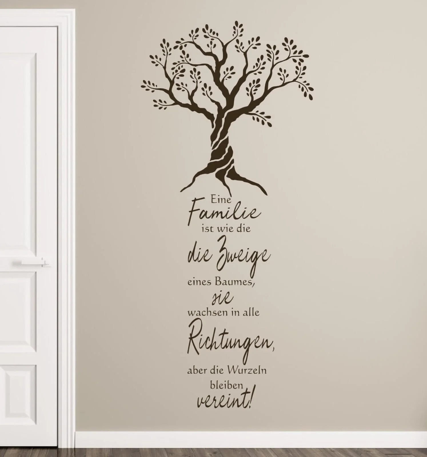 Настінна наклейка pk283 Family is Like the Branches of a Tree Темно-сіра 100 x 44 см, фото №5