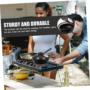 Кастрюля керамическая малая с крышкой термостойкая synthetic.ua - Фото 1