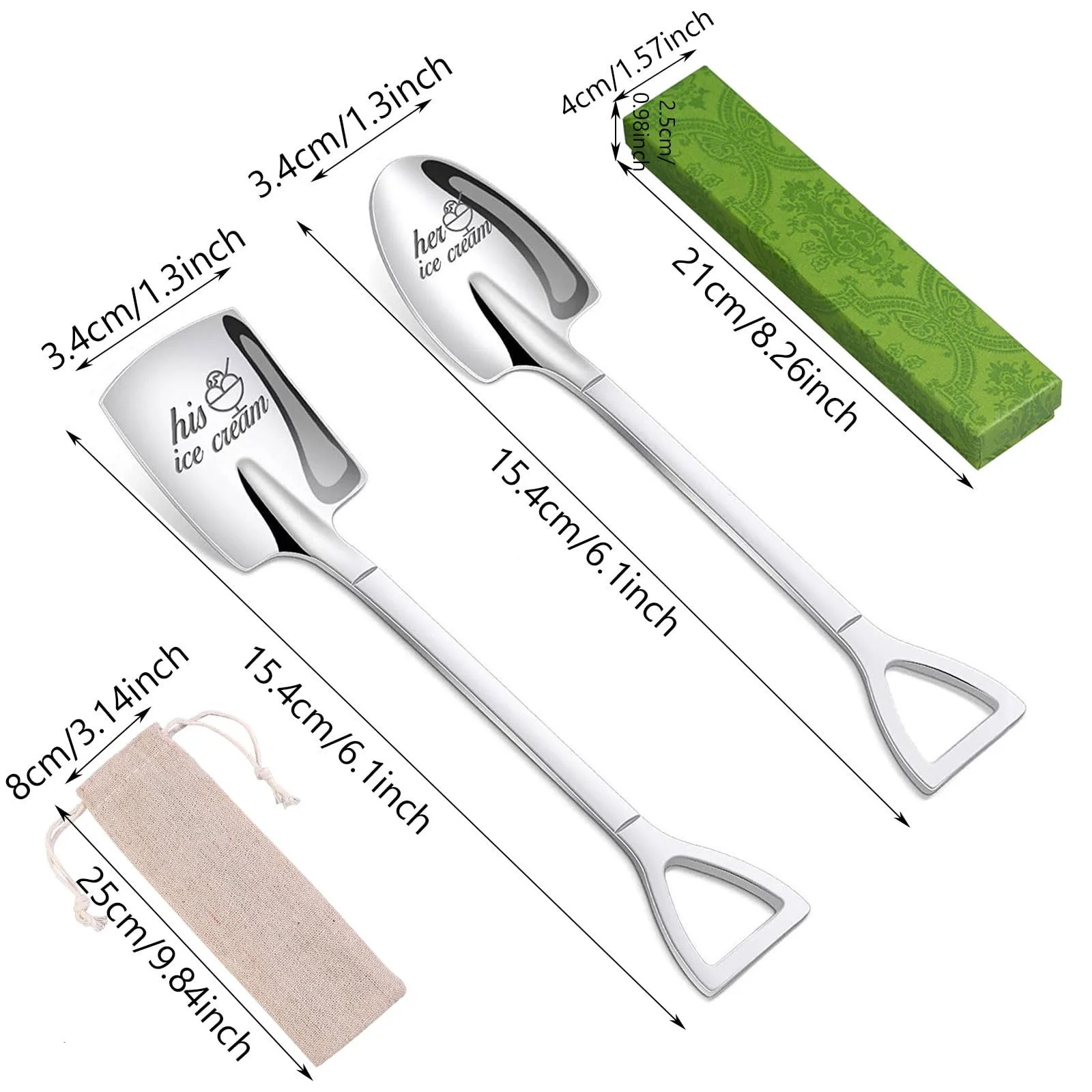 Ложка для морозива Ложка для кави Сріблястий, фото №2 Ложка для морозива Ложка для кави Сріблястий, фото №2