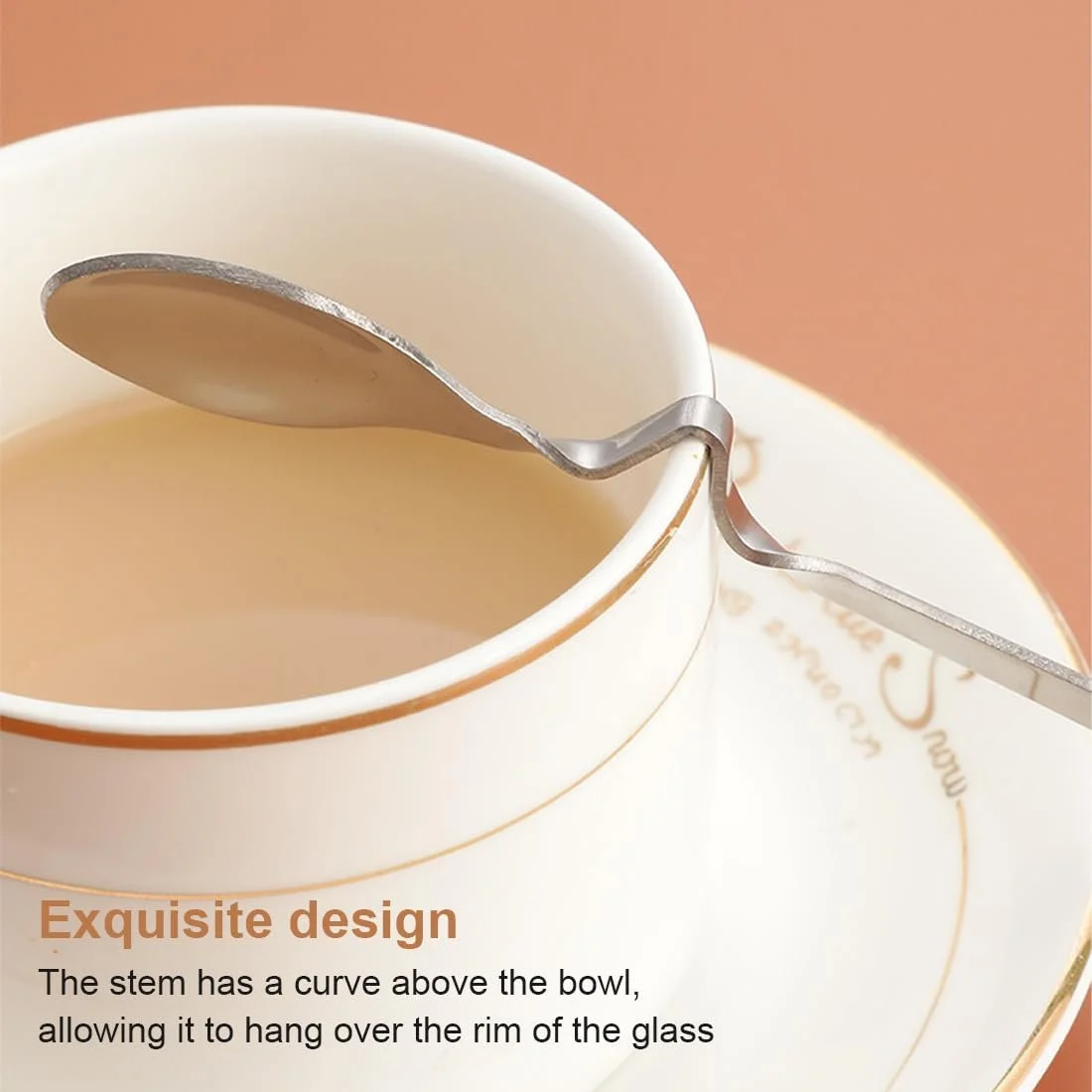 Ложка для меду з нержавіючої сталі, з довгою ручкою, для джему, для змішування, для джему, сиропу, йогурту, патоки, фото №3