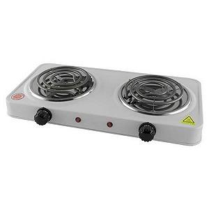 Электроплита спиральная Rainberg RB-888 2400 Вт 2 конфорки Белая - Фото 1