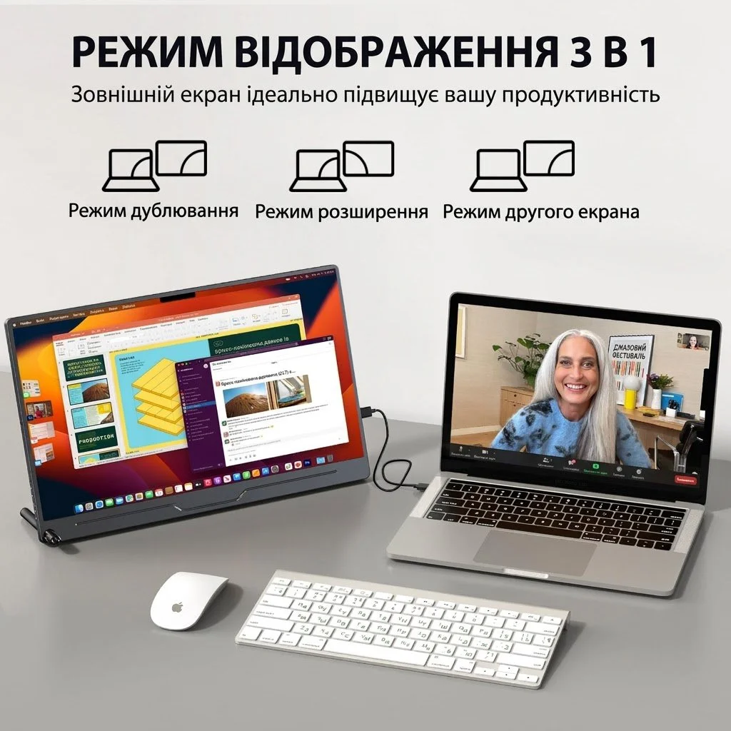 Монитор портативный сенсорный 15.6" UPERFECT Full HD IPS 60 Гц, фото №4