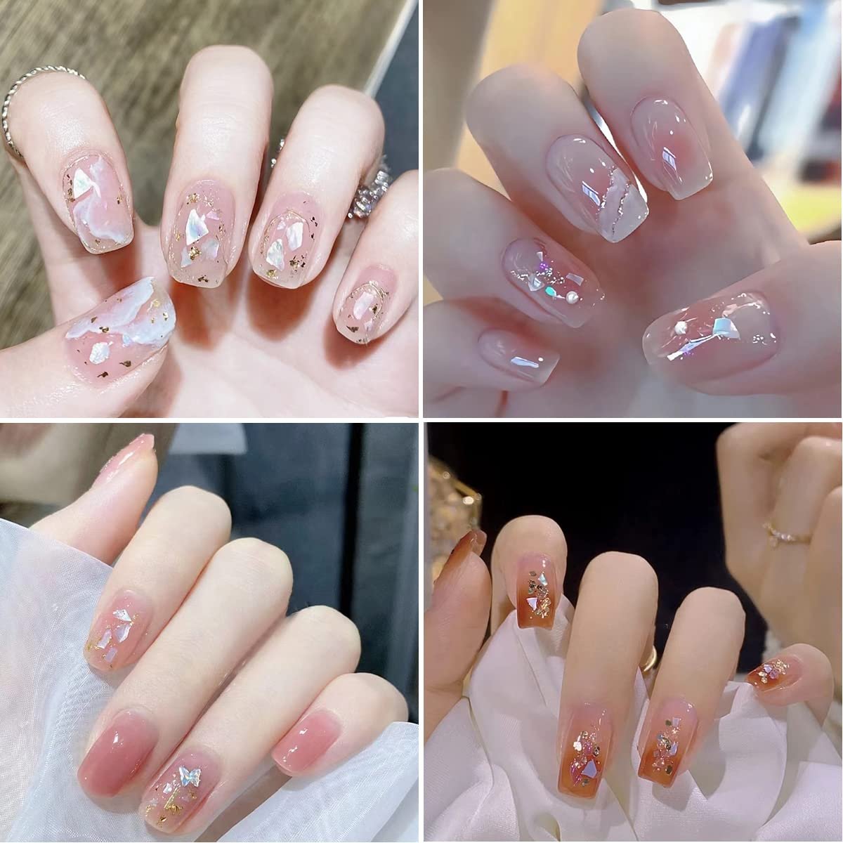 Нерегулярні Диски з Морського Вушка 3D Декор для Нігтів Шматочки Мушлі УФ Гель Пластівці Русалка Блискітки для Нігтів, фото №5