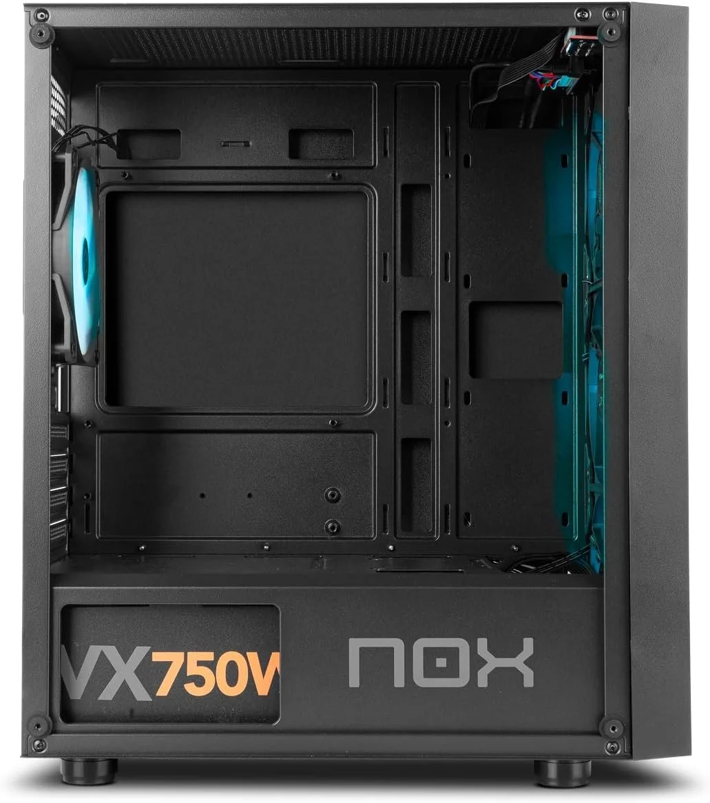 Корпус для ПК NOX Infinity Epsilon / 4 ARGB вентилятори / Без БЖ / Чорний, фото №6