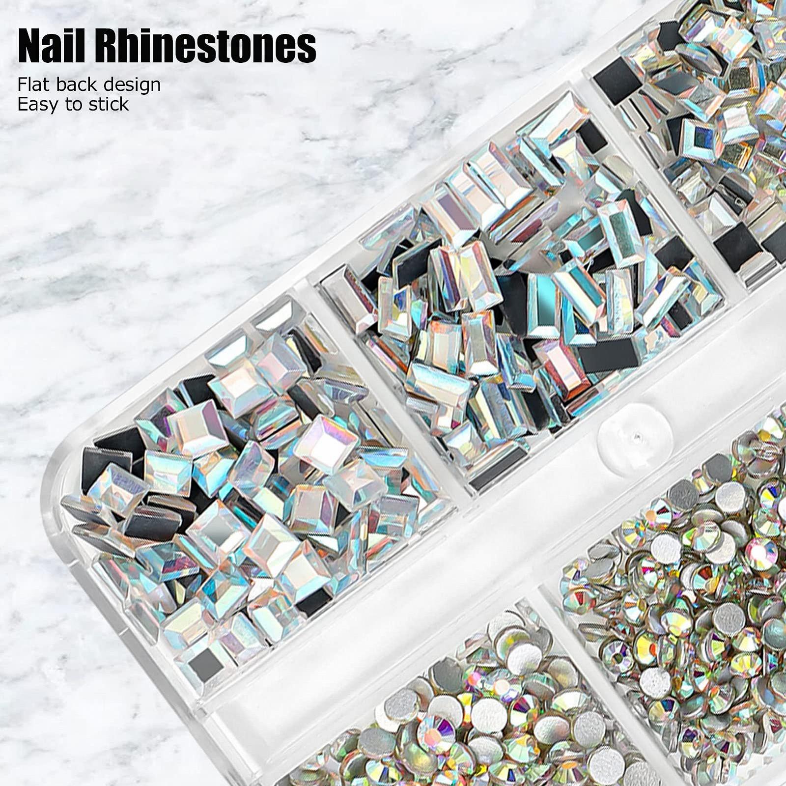 Стразы для ногтей Квадратные Прямоугольные 6 шт., фото №4
