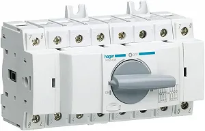 Перемикач трьохпозиційний Hager HIM408 I-0-II 400/690В Сірий synthetic.ua - Фото 1