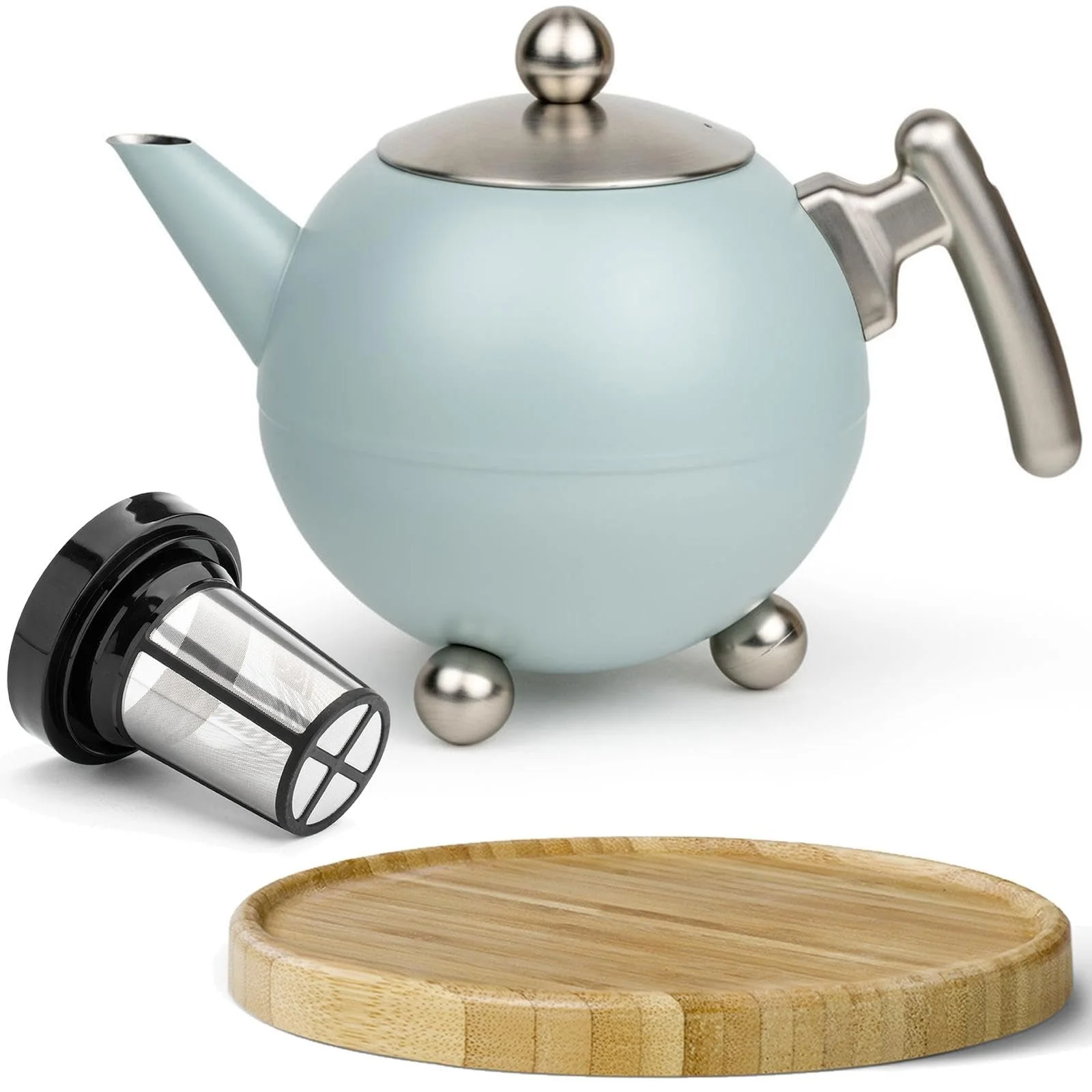 Чайник-заварник Bredemeijer 1.2 літра з нержавіючої сталі Ідеально підходить для розсипного чаю, фото №1