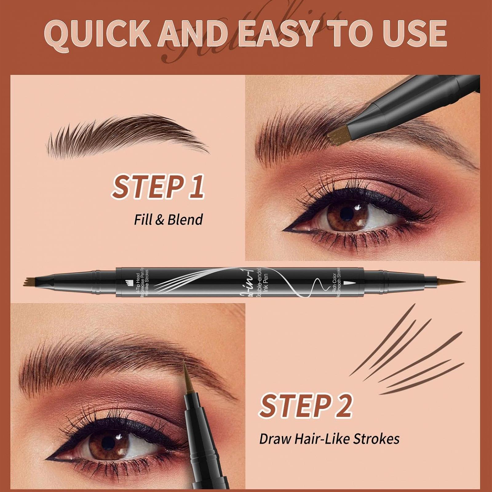 Олівець для брів Microblading 3D 4 Fork Tips 03# сірий, фото №3