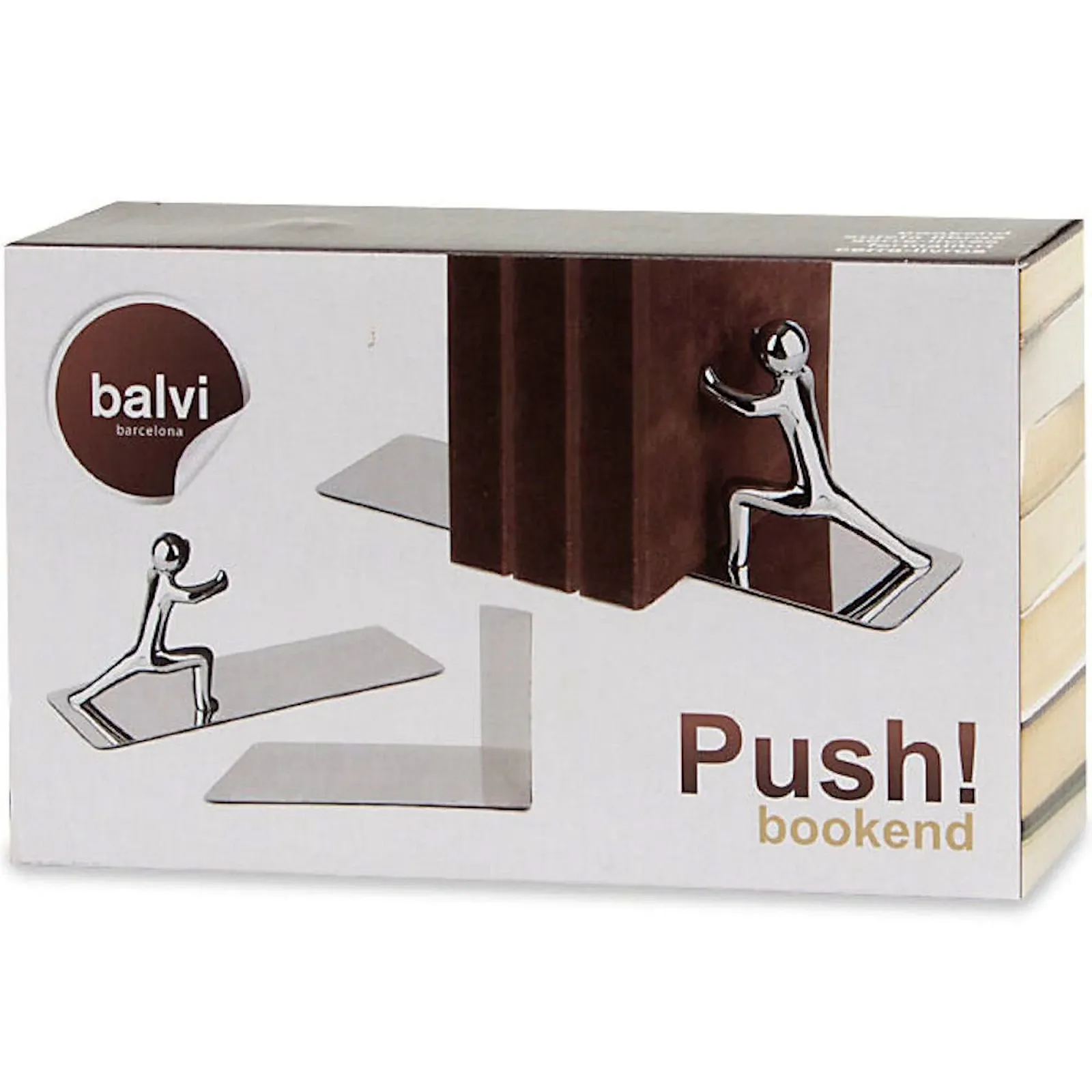 Держатели для книг Balvi Push. Chrome Zinc Серый, фото №4 Держатели для книг Balvi Push. Chrome Zinc Серый, фото №4