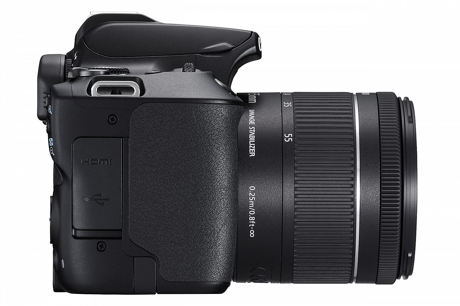 Фотокамера цифровая (DSLR) Canon EOS 250D APS-C с объективом EF-S 18-55mm F4-5.6 IS STM 24.1 мегапикселей, поворотный 3-дюймовый сенсорный ЖК-экран, видео 4K, Dual Pixel CMOS AF, Bluetooth - черный, фото №5