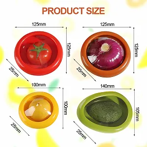Контейнери для зберігання фруктів та овочів Reusable Silicone Food Container для холодильника Набір 4 шт. synthetic.ua - Фото 1