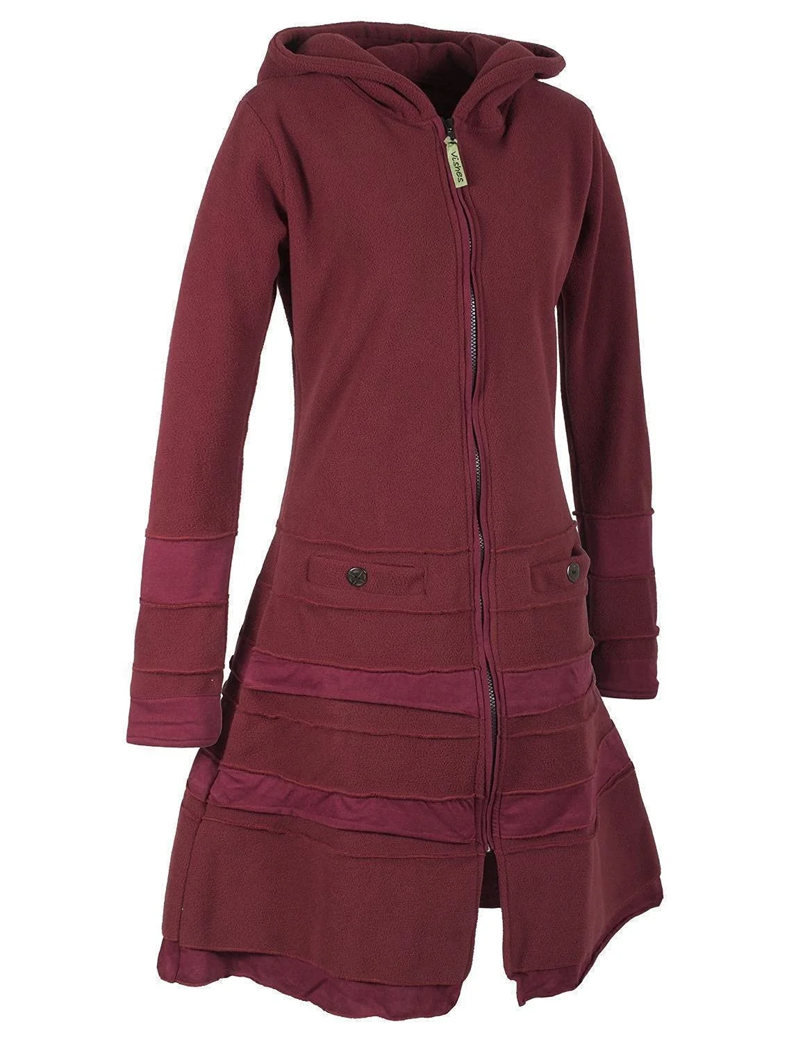 Пальто Vishes из лоскутов ткани, экологичное, переработанное, флисовое, с капюшоном, фото №4 Пальто Vishes из лоскутов ткани, экологичное, переработанное, флисовое, с капюшоном, фото №4