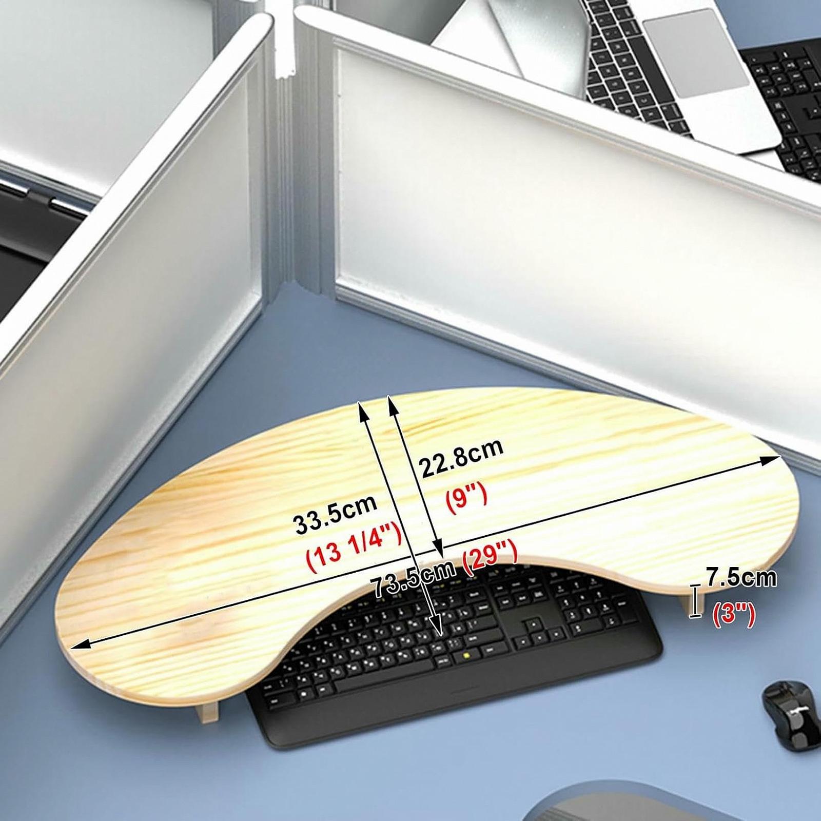 Подставка для монитора угловая Деревянная подставка для ноутбука для стола Органайзер для принтера Планшетный монитор Решение для экономии места для класса Конференц-зал, фото №2