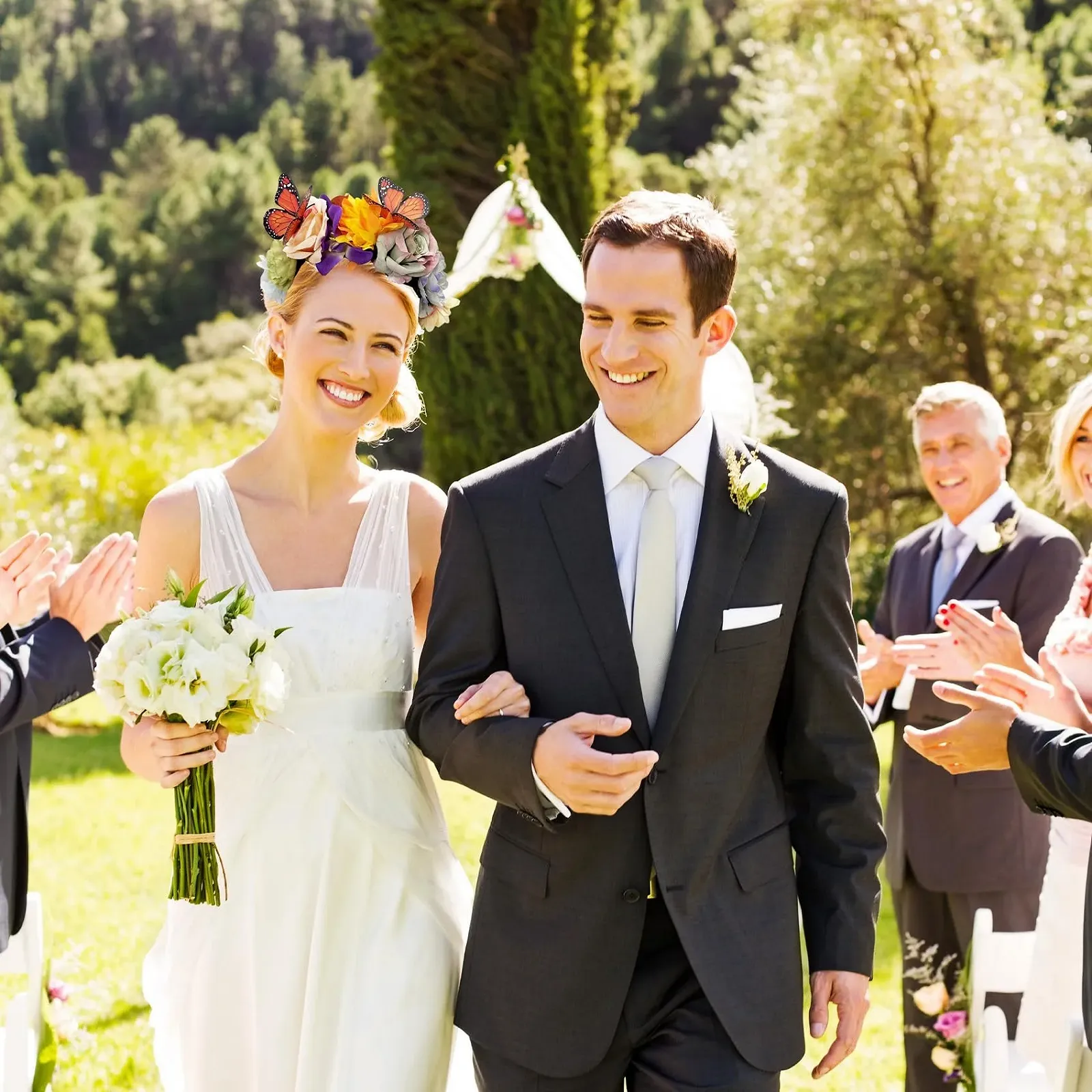 Обруч для волосся штучні квіти, фото №5