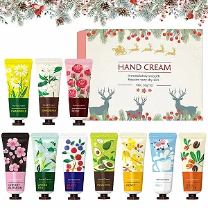 Крем для рук Набор Мини-крем для рук 10 штук Увлажняющий крем Ароматный крем для рук для сухой кожи Рождественский подарок для женщин/мамы - Фото 1