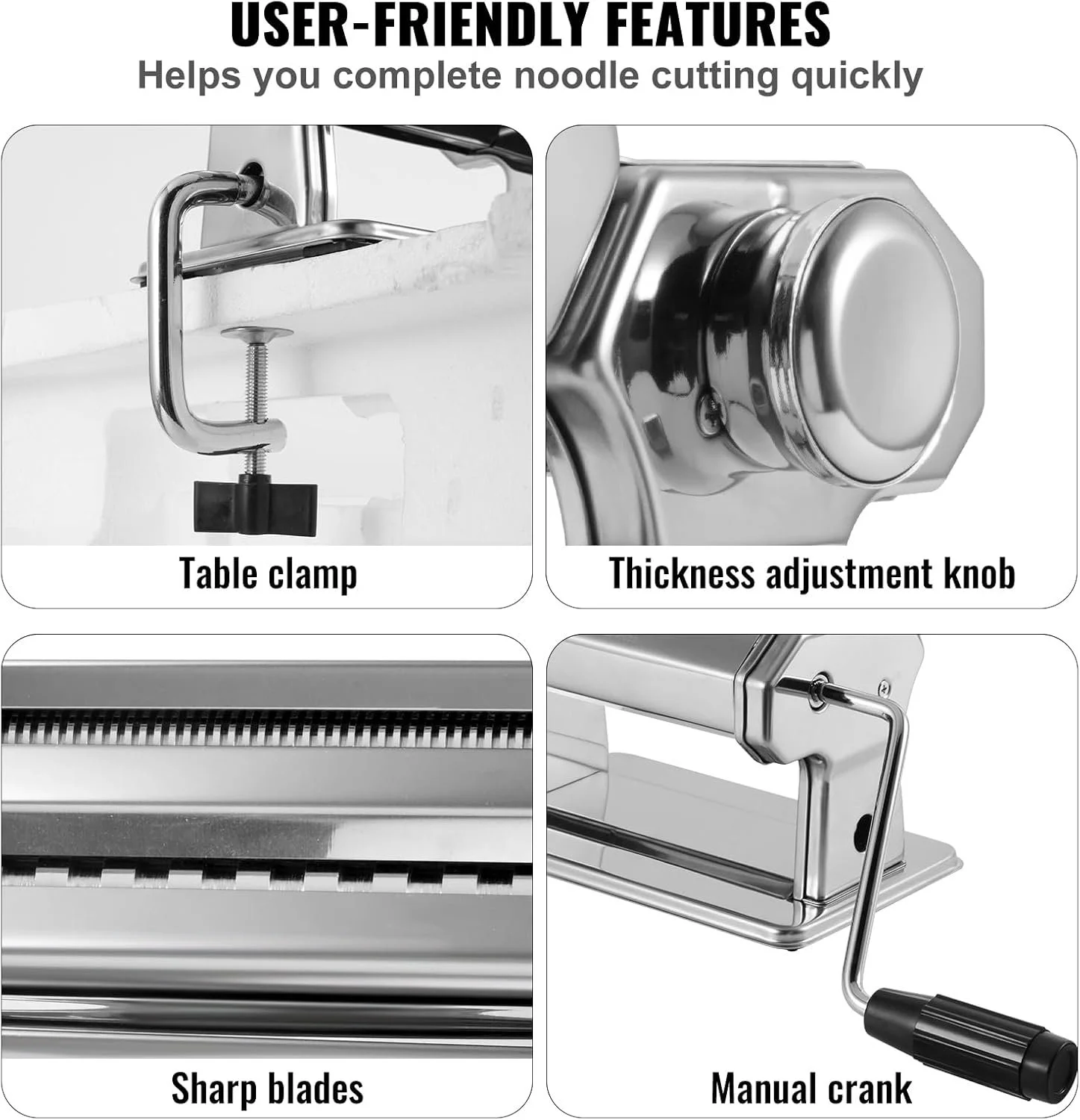 Машина для приготування пасти VEVOR QF-150 / Silver, фото №6