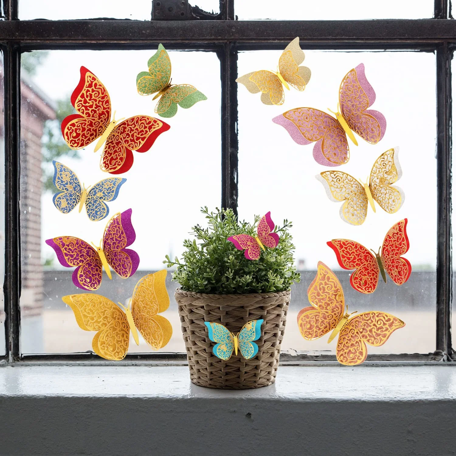 Наклейки на стіну MAMUNU 3D Butterflies 24 шт. Золоті, фото №3 Наклейки на стіну MAMUNU 3D Butterflies 24 шт. Золоті, фото №3