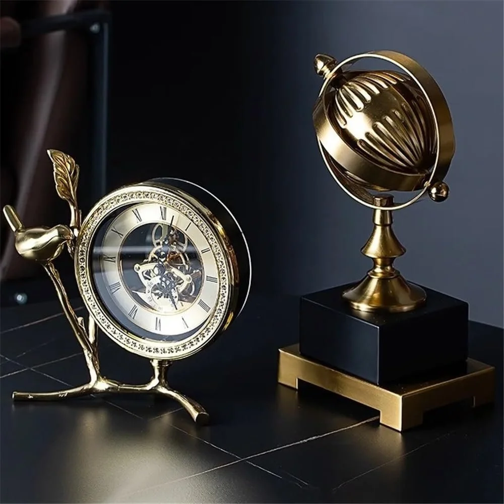 Настольные часы Yixinzi-2024 Креативность Позолоченная птица Декоративные, фото №5 Настольные часы Yixinzi-2024 Креативность Позолоченная птица Декоративные, фото №5