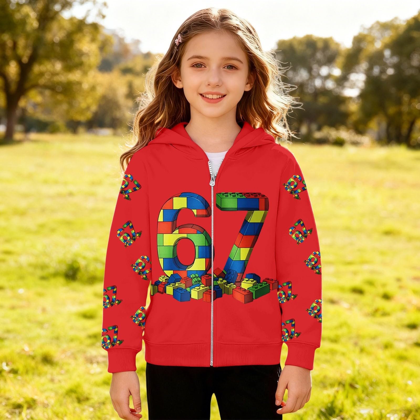 Худі Generisch Дитячий 67 для хлопчиків і дівчаток, світшот Six Seven, фото №6