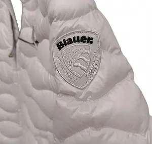 Пуховик Blauer Зимний с Капюшоном Квилтовый Дизайн Волнистая Модель Белый Унисекс для Мальчиков synthetic.ua - Фото 1