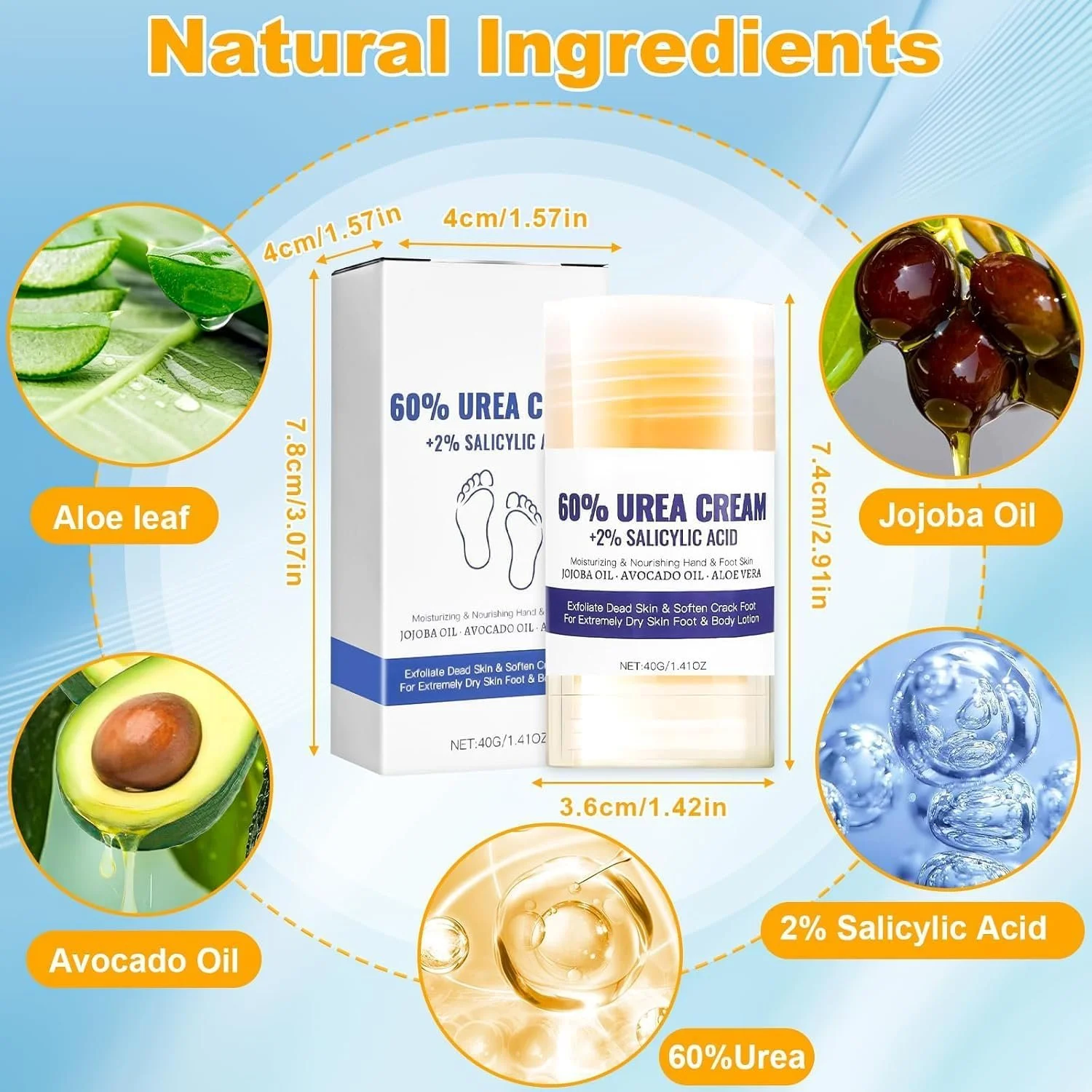 Крем для ног увлажняющий против трещин с мочевиной 2 шт., фото №4