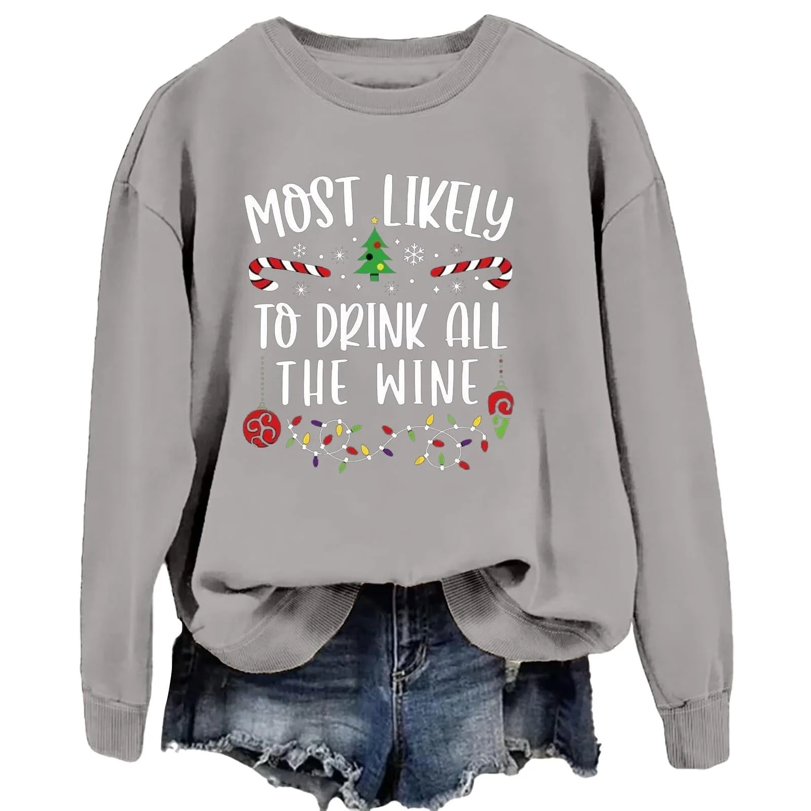 Жіночий різдвяний светр Generico Санта Клаус, фото №2