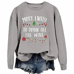 Женский рождественский джемпер Generico Санта Клаус Элегантная повседневная 3D-печать Рождественские рубашки Легкий рождественский джемпер с длинным рукавом synthetic.ua - Фото 1