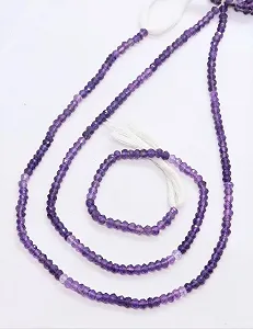 Бусины Rondella из граненого африканского аметиста с оттенком 4-4,5 мм, нить длиной 33 см камни для ожерелья и браслета - Фото 1