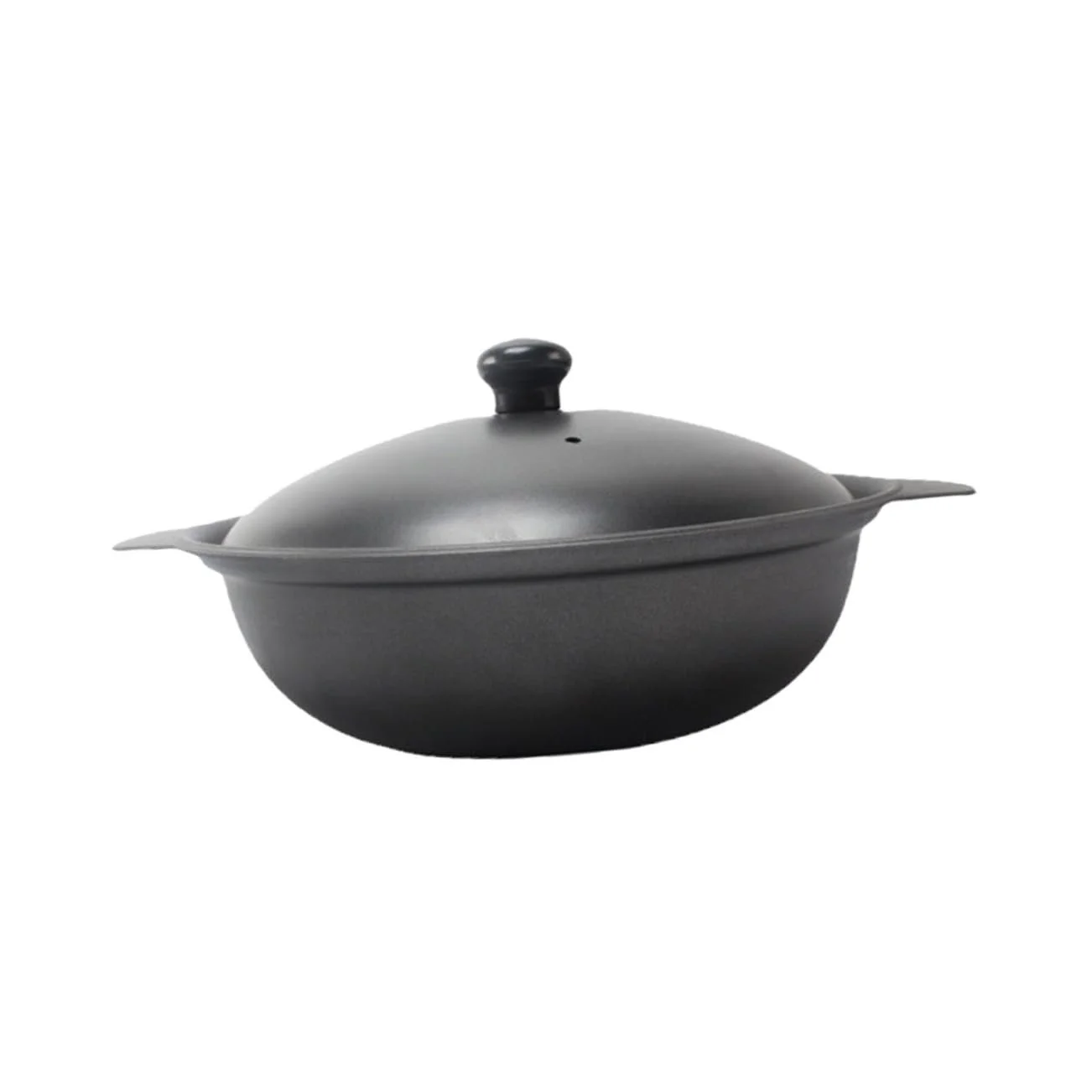 Каструля чавунна 22 cm з кришкою антипригарна, фото №1