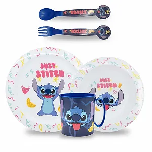 Детский набор посуды Sorrisini Stitch Многоразовый - Фото 1