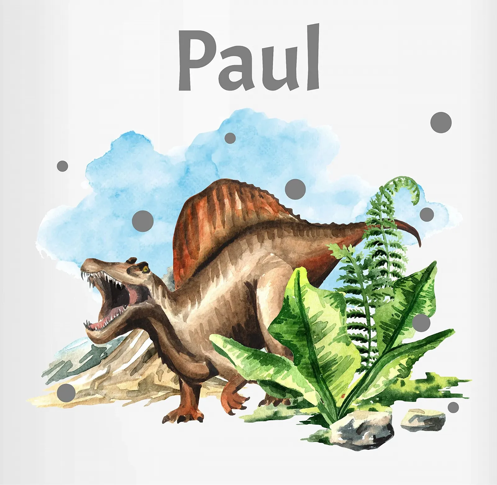 Скарбничка Динозавр Керамічна Біла Персоналізована One Size, фото №2