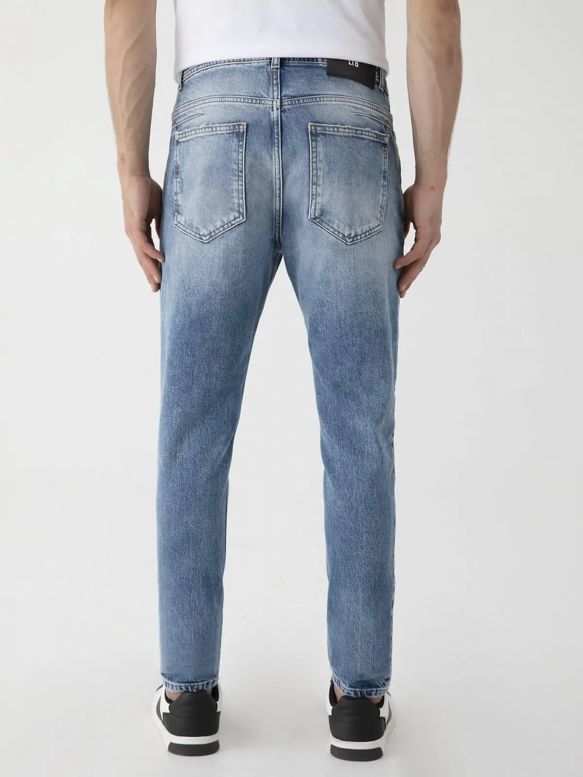 Джинси LTB Henry X Slim Denim Light для чоловіків, завужені, з бавовняної суміші, на блискавці, середня посадка, сині, фото №4